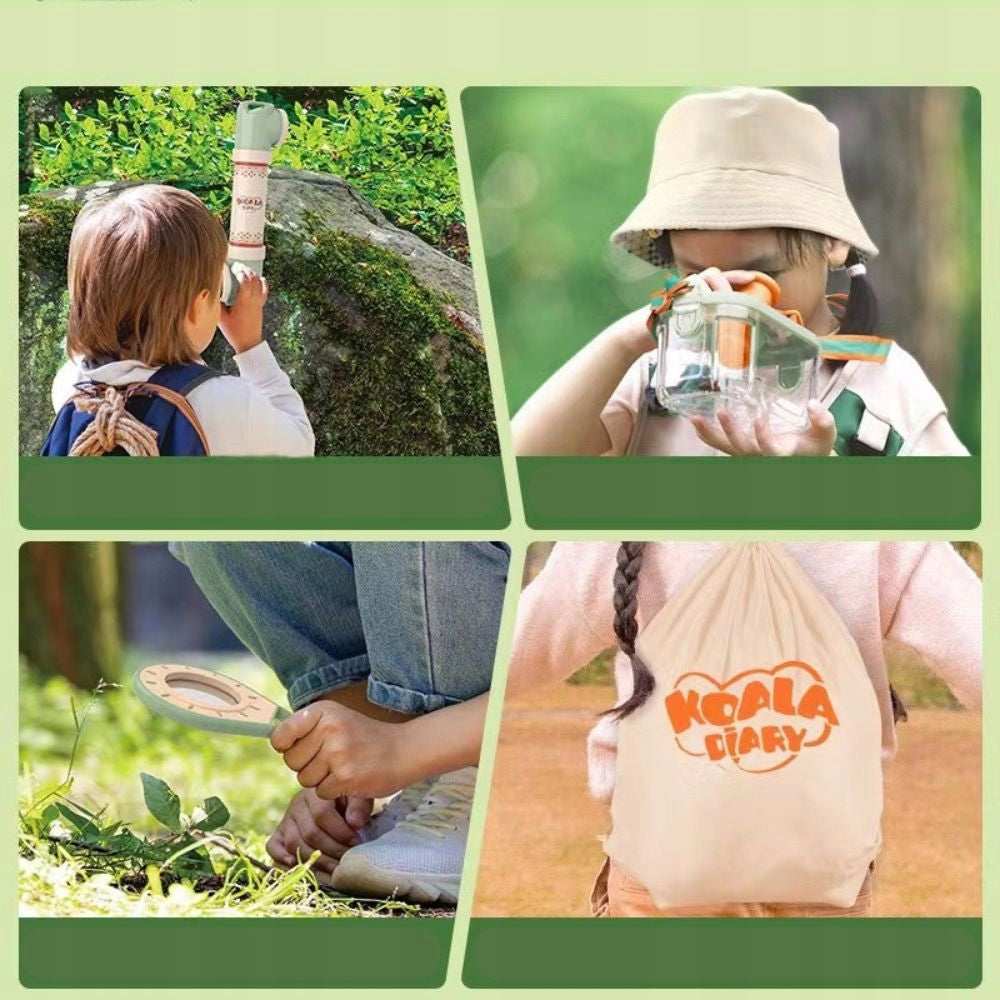 Binoculars Compass Insect Mesh Butterflies Flashlight Travel Explorer Set Brand no brand
