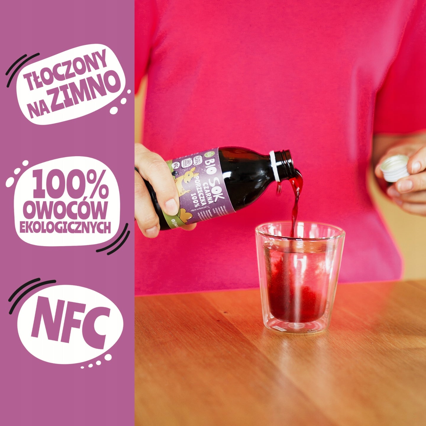 Bio Black Currant Juice 250 ml HELPA organic NFC 100% Flavor czarna porzeczka