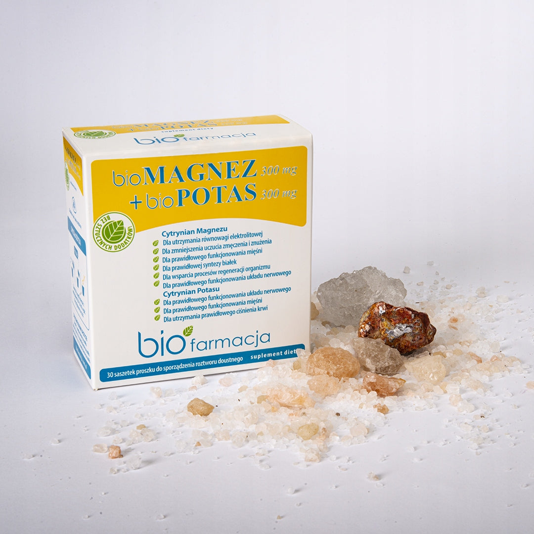 Bio Magnesium 300mg! +Bio Potassium Minerals from the Dead Sea Biopharmacia Brand Biofarmacja