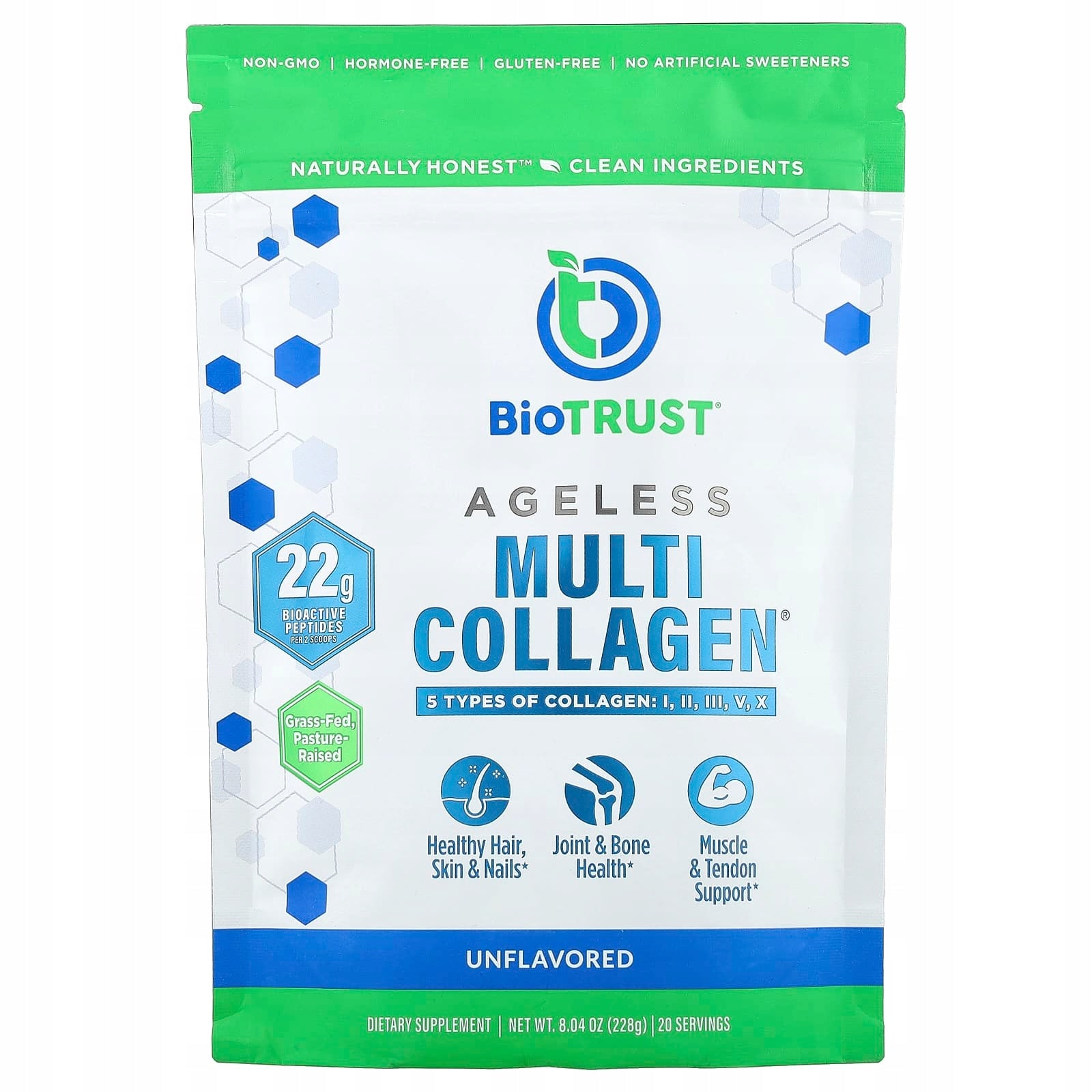 BioTRUST, Ageless Multi-Collagen, Flavorless, 228 g