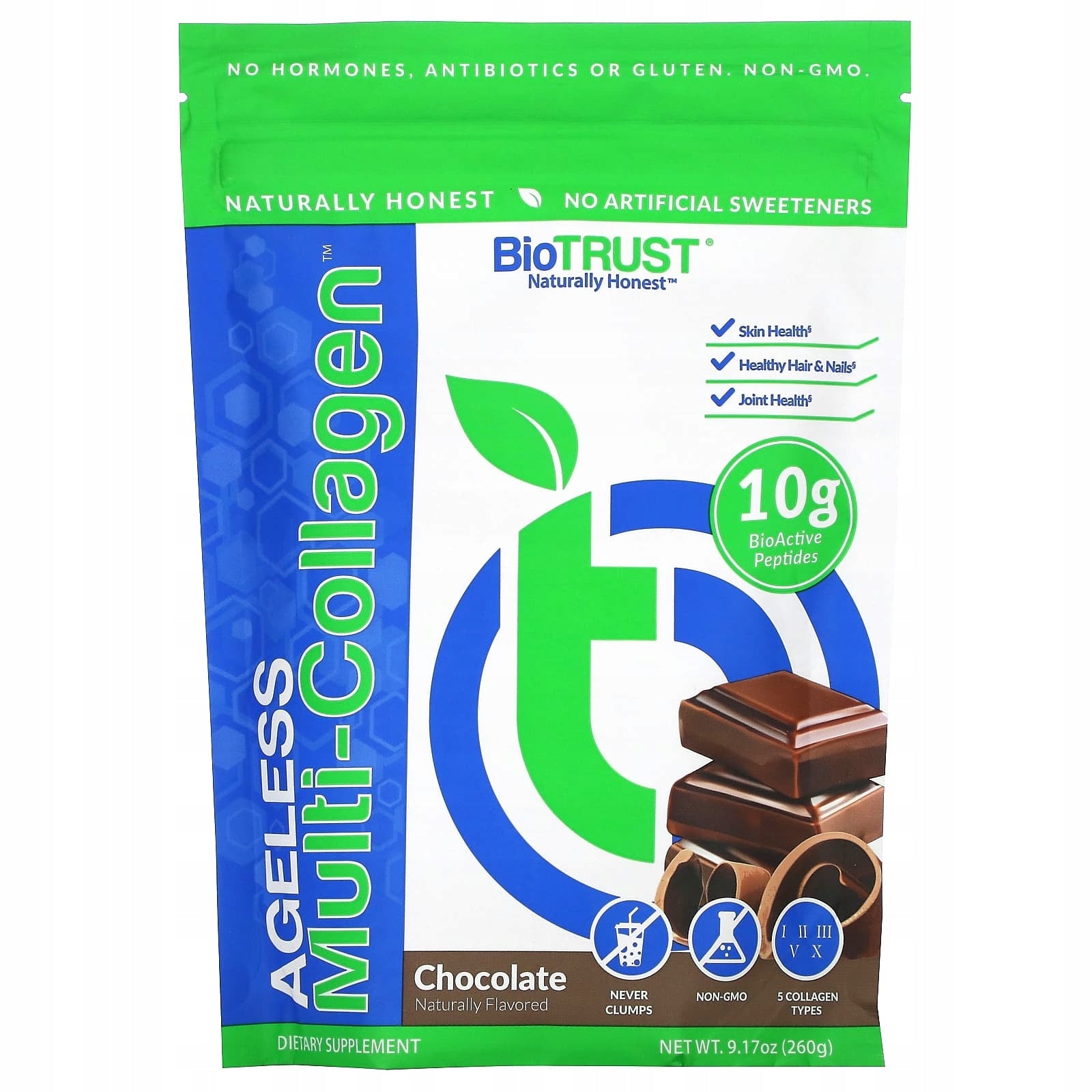 BioTRUST, Ageless Multicollagen, Chocolate, 260 g