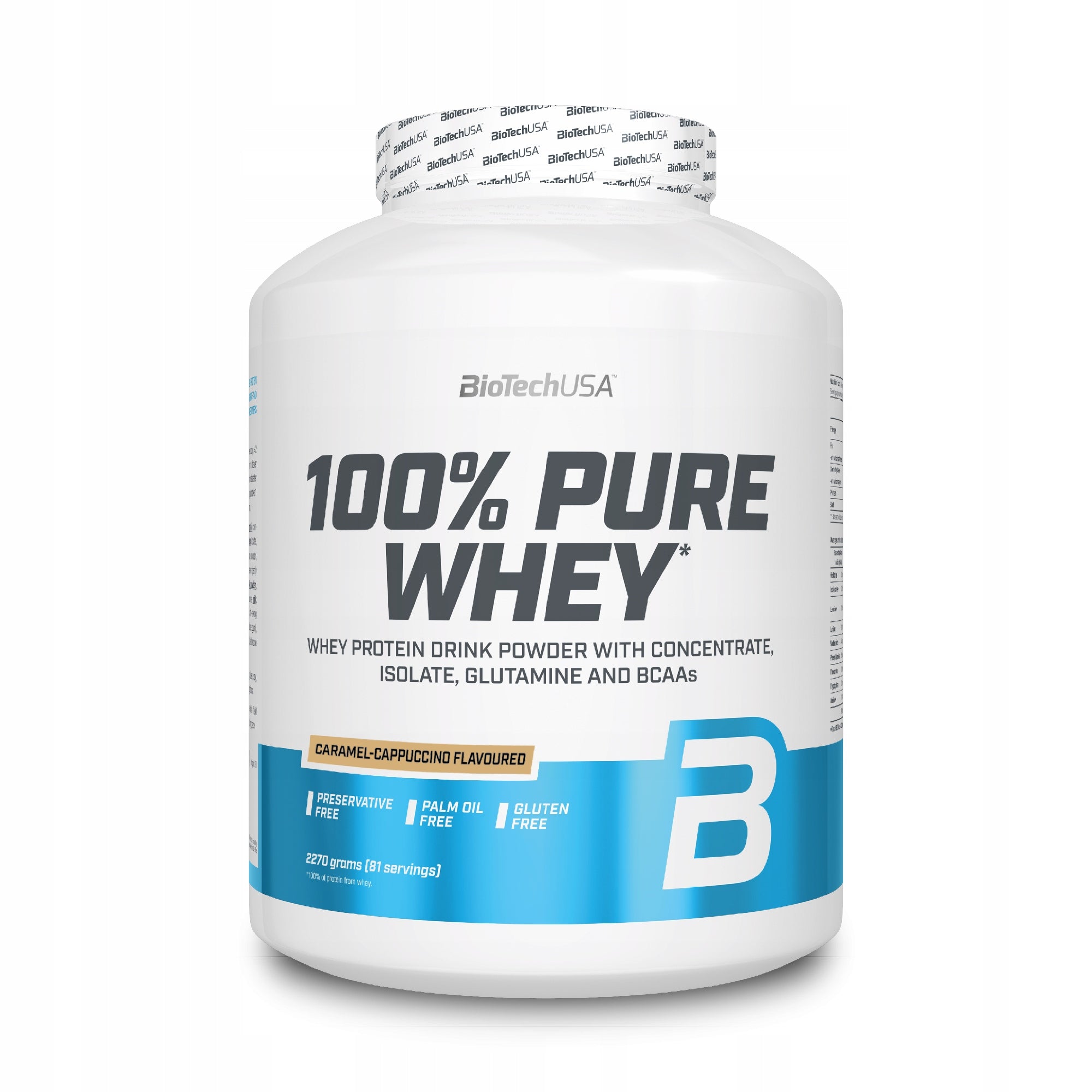 BioTech 100% Pure Whey 2000 g Caramel Capuccino Brand BioTechUSA