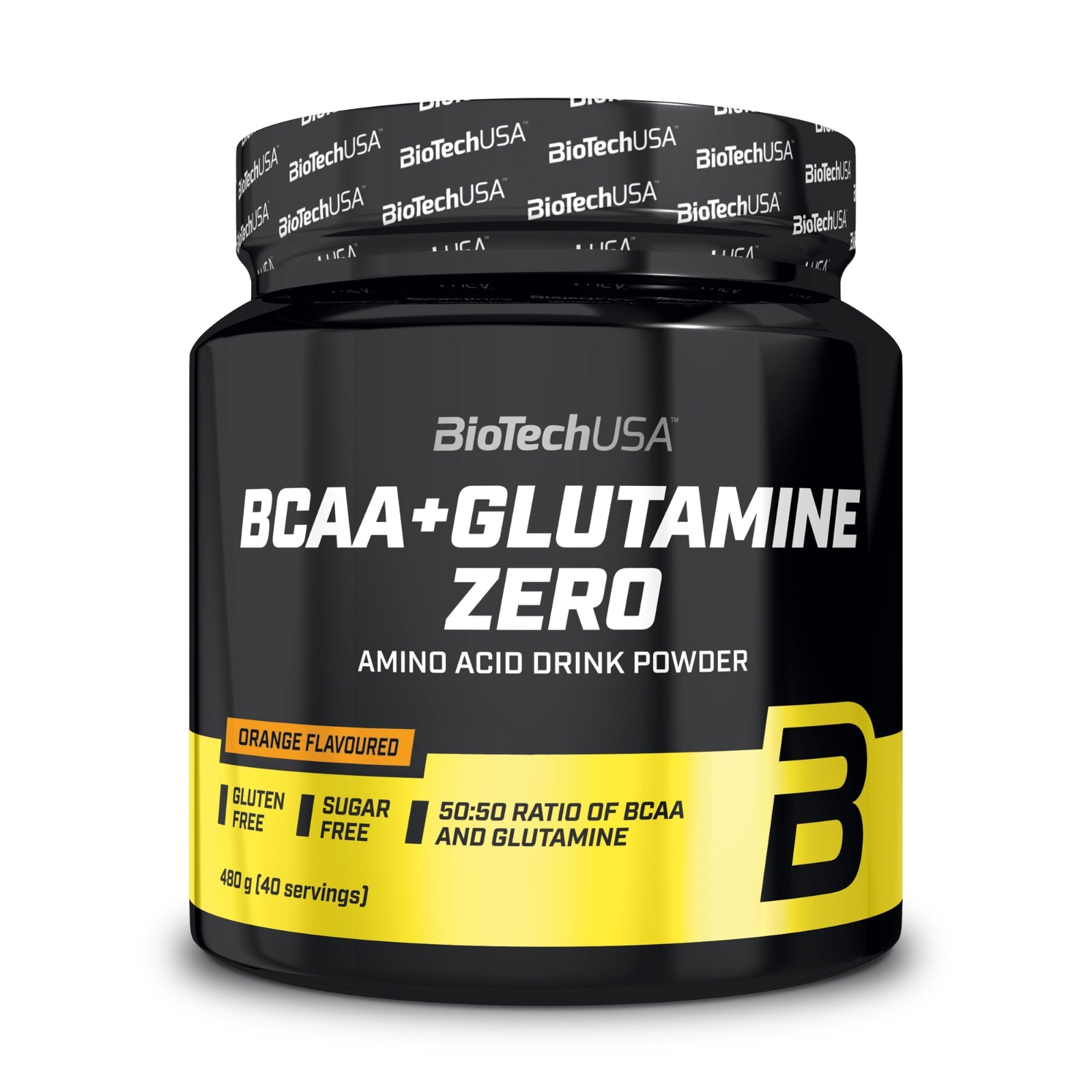 BioTech BCAA + Glutamine Zero 480g Amino Acids Glutamine Orange