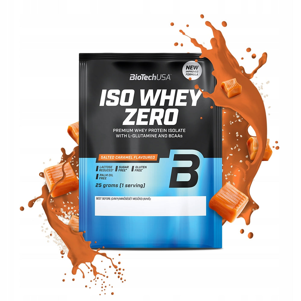 BioTech Iso Whey Zero 25 g Salted Caramel WPI Isolate Protein Conditioner Mass
