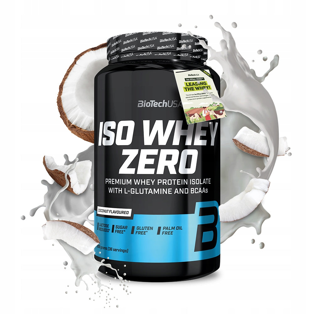 BioTech Iso Whey Zero 908 g Isolate Protein Reduced Lactose WPI CFM Coconut