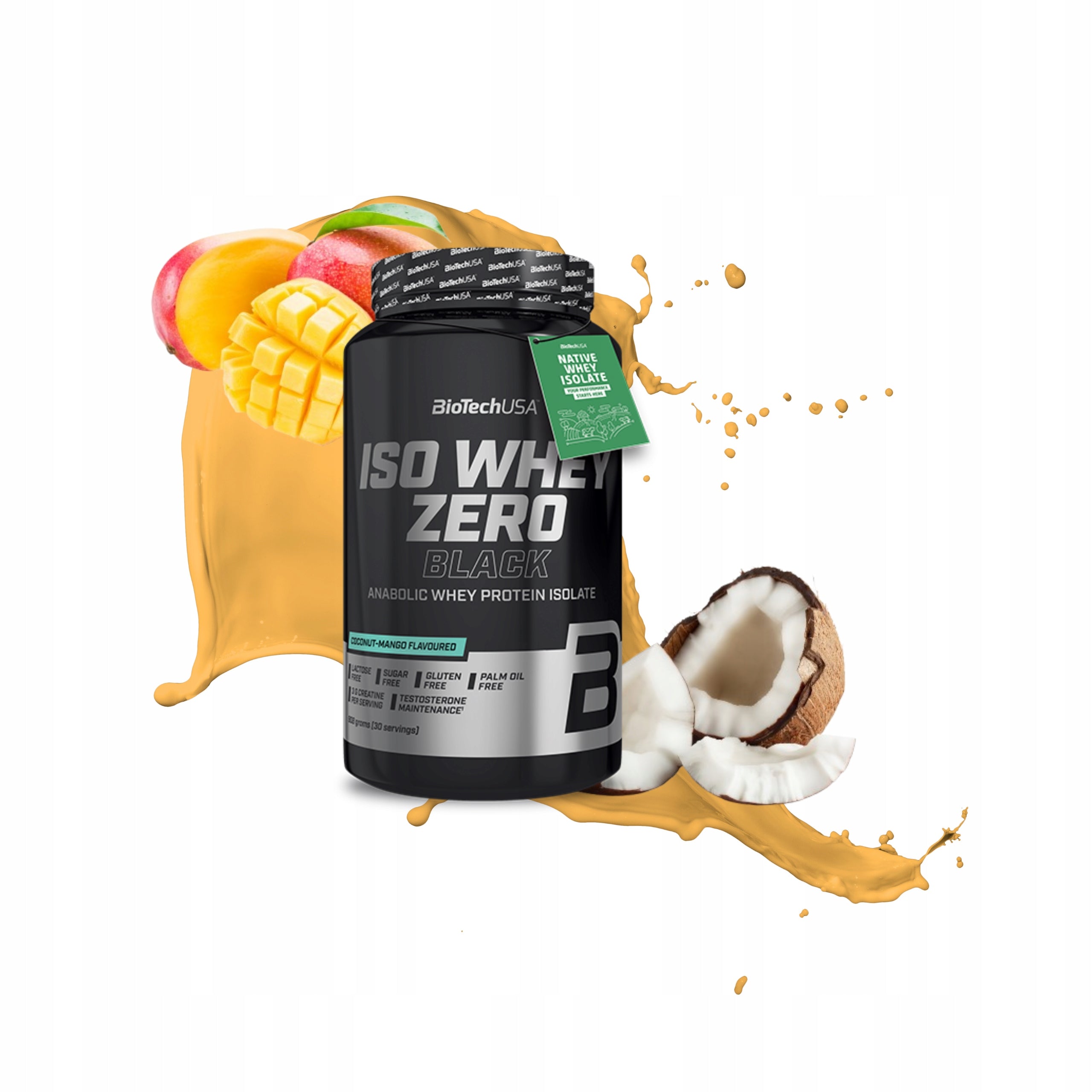 BioTech Iso Whey Zero BLACK 908g Coconut Mango coconut with mango
