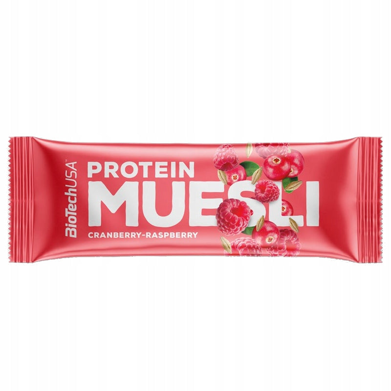 BioTech Protein Muesli Bar 30g Raspberry with Cranberry