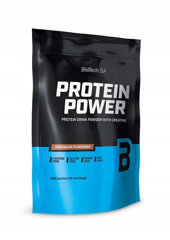 BioTech Protein Power 500g Chocolate Protein Conditioner Mass Muscle Protein