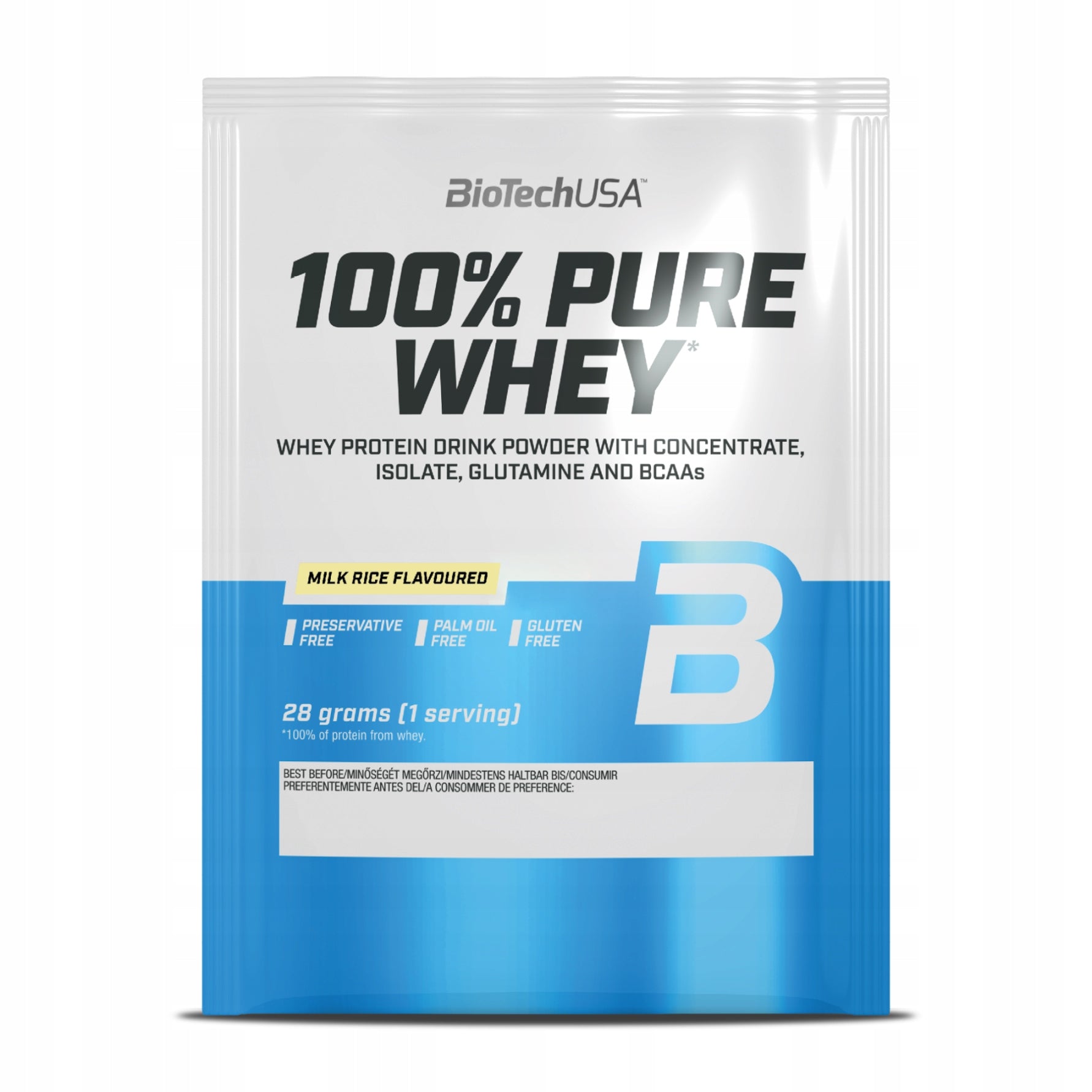 BioTech Pure Whey 28g Rice On Milk Protein Concentrate Protein Conditioner