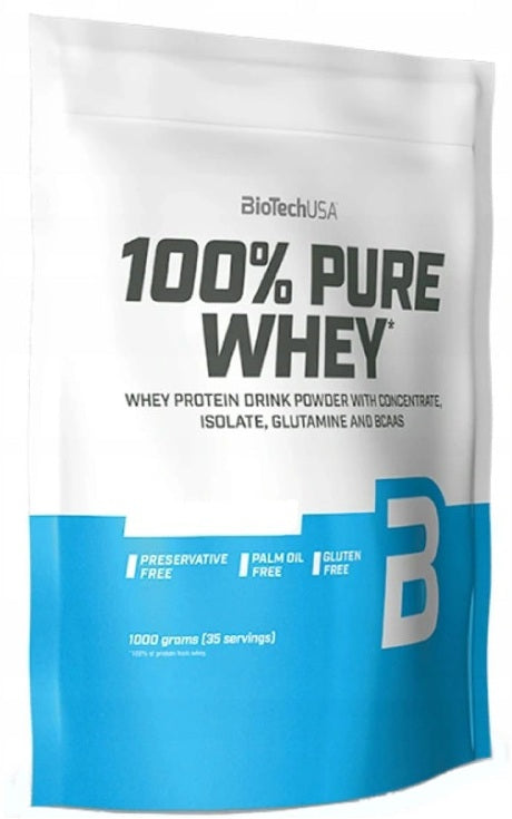 BioTech USA 100% Pure Whey 1000g (2.2 lbs) - Black Biscuit Flavor
