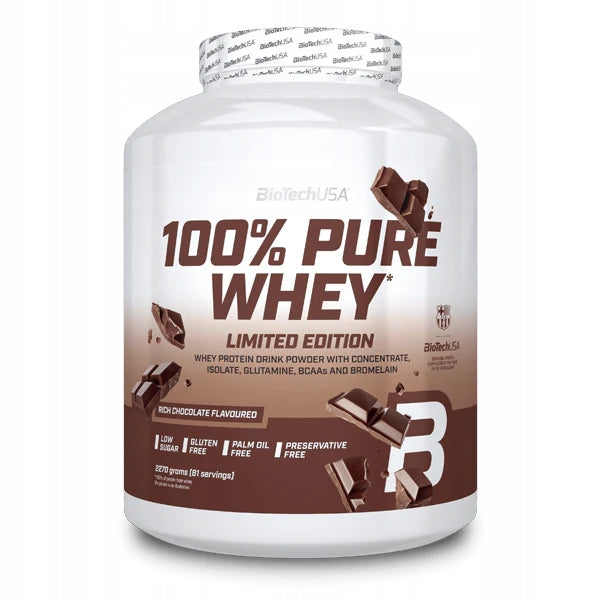 BioTech USA 100% Pure Whey 2270g 2,27kg Rich Chocolate Dark Chocolate
