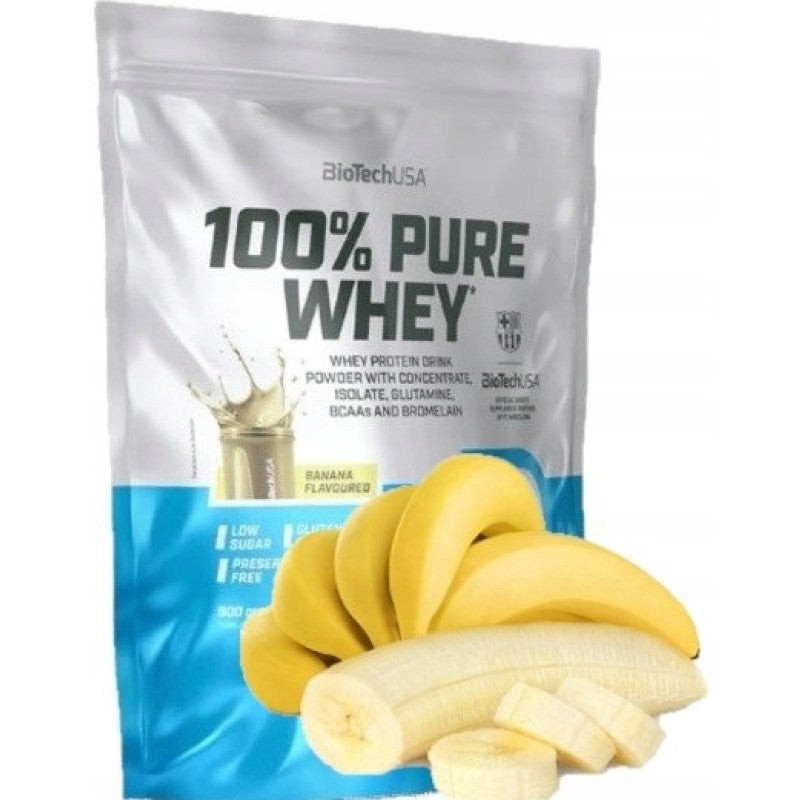 BioTech USA 100% Pure Whey 900g banana flavoured