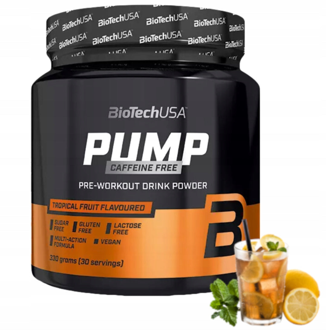 BioTech USA Pump Caffeine Free 330g flavored ice tea lemon
