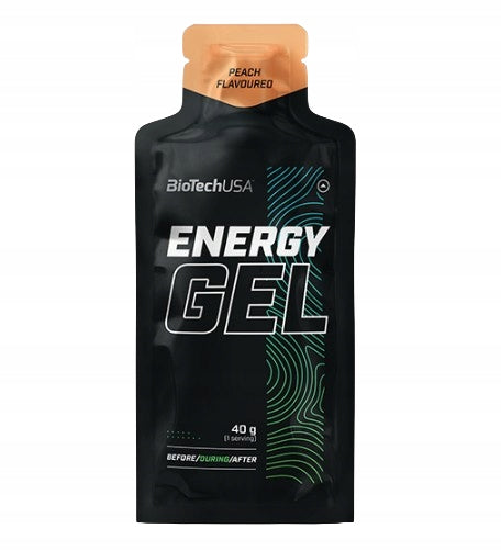 BioTechUSA Energy Gel 40g Peach Carbohydrates Taurine Oil MCT L-Carnitine