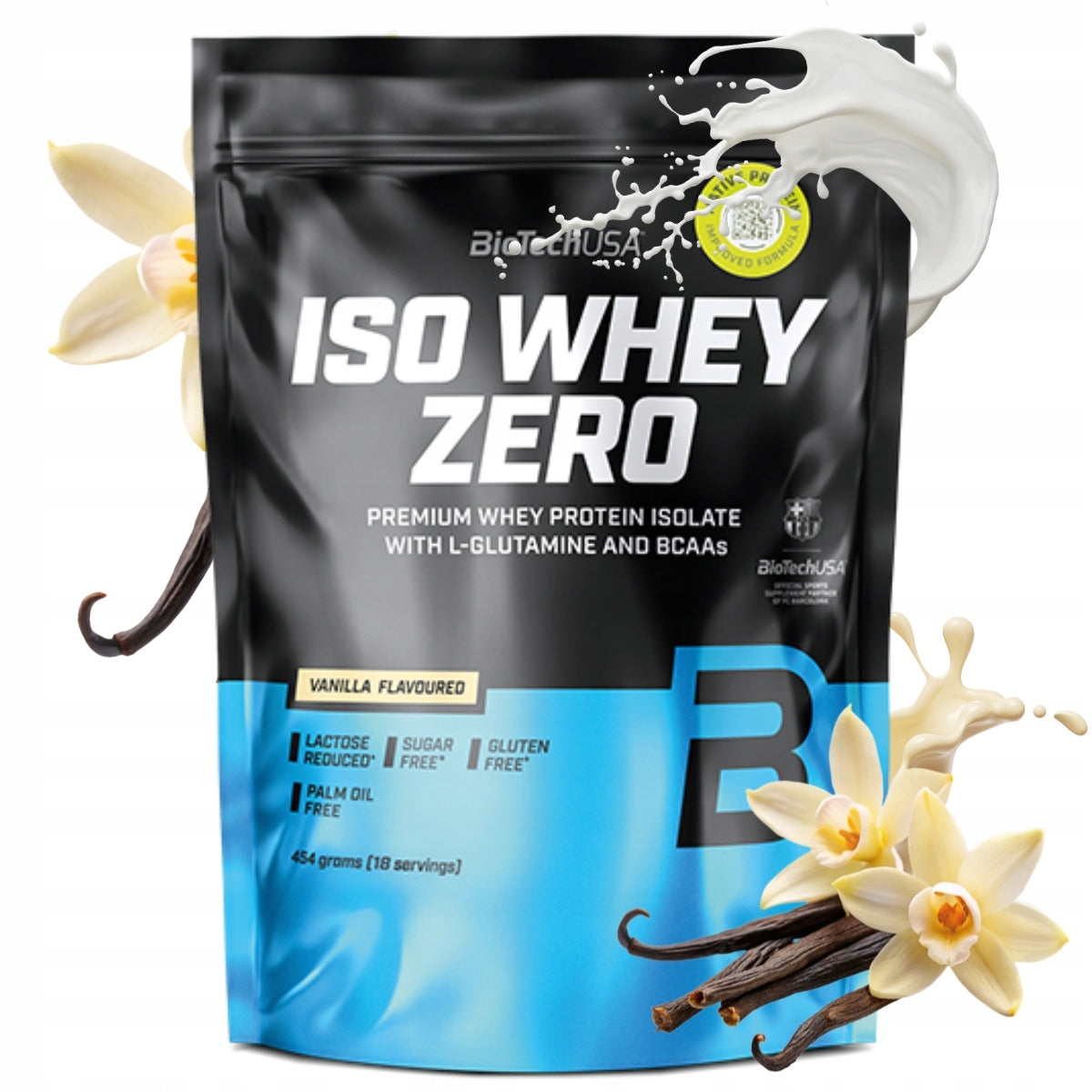 BioTechUSA Iso Whey Zero Flavour Vanilla Protein Conditioner Whey Isolate 454g
