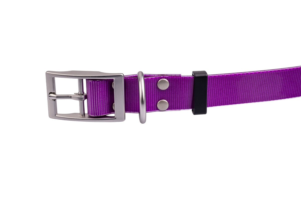 BioThane 25 mm Collar for Garmin, eSEEK GPS and DogTrace – Purple Packaging status original