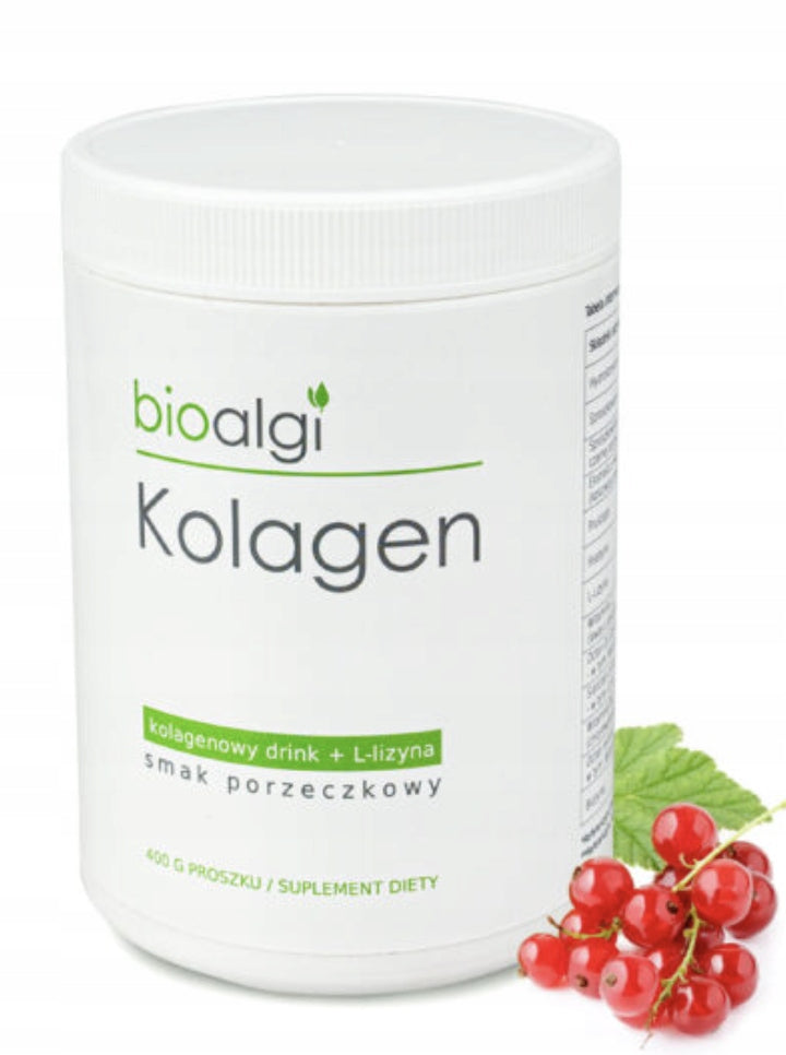 Bioalgi Collagen powder for drinking 400g with currant flavour Packaging status original