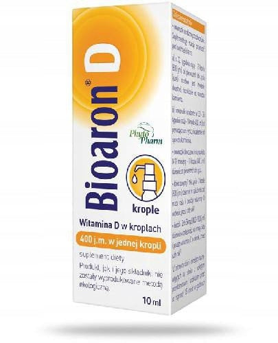 Bioaron D, Vitamin D3 in the form of drops, healthy bones, teeth immunity 10ml Manufacturer code 5903473010116
