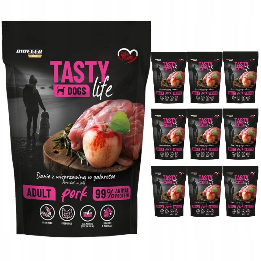 Biofeed TASTY DOG Adult Pork 90% Meat 10x500g