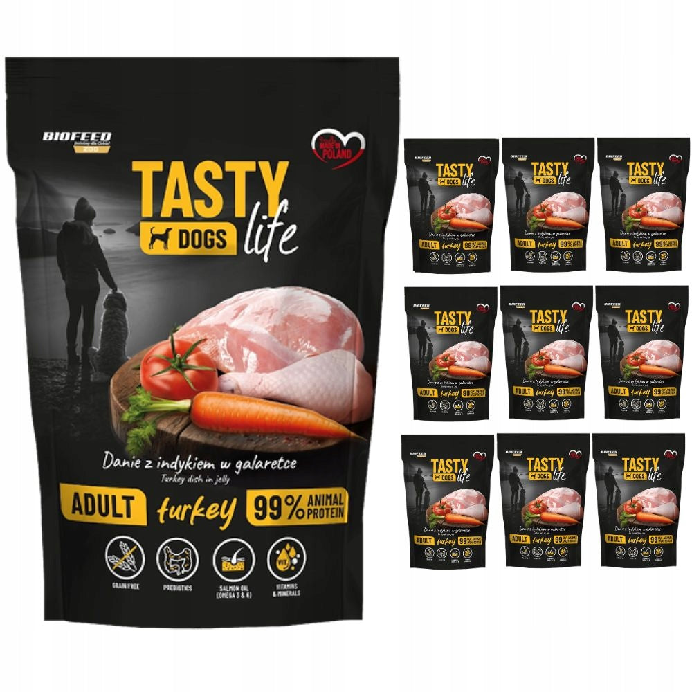 Biofeed TASTY DOG Adult Turkey 90% Meat 10x500g