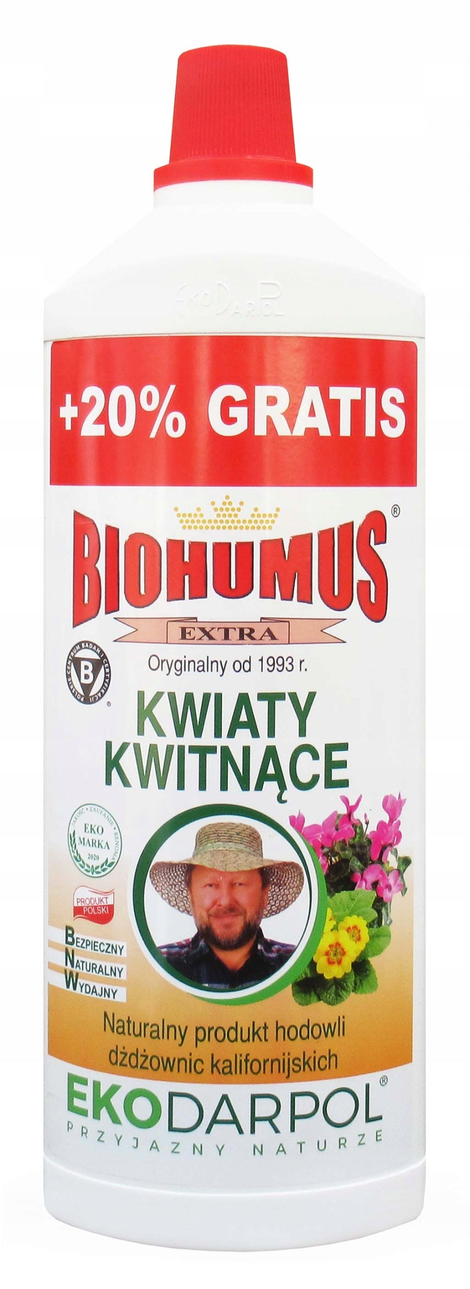 Biohumus Multicomponent Fertilizer for Flowering Plants EkoDarPol liquid 1,2 l