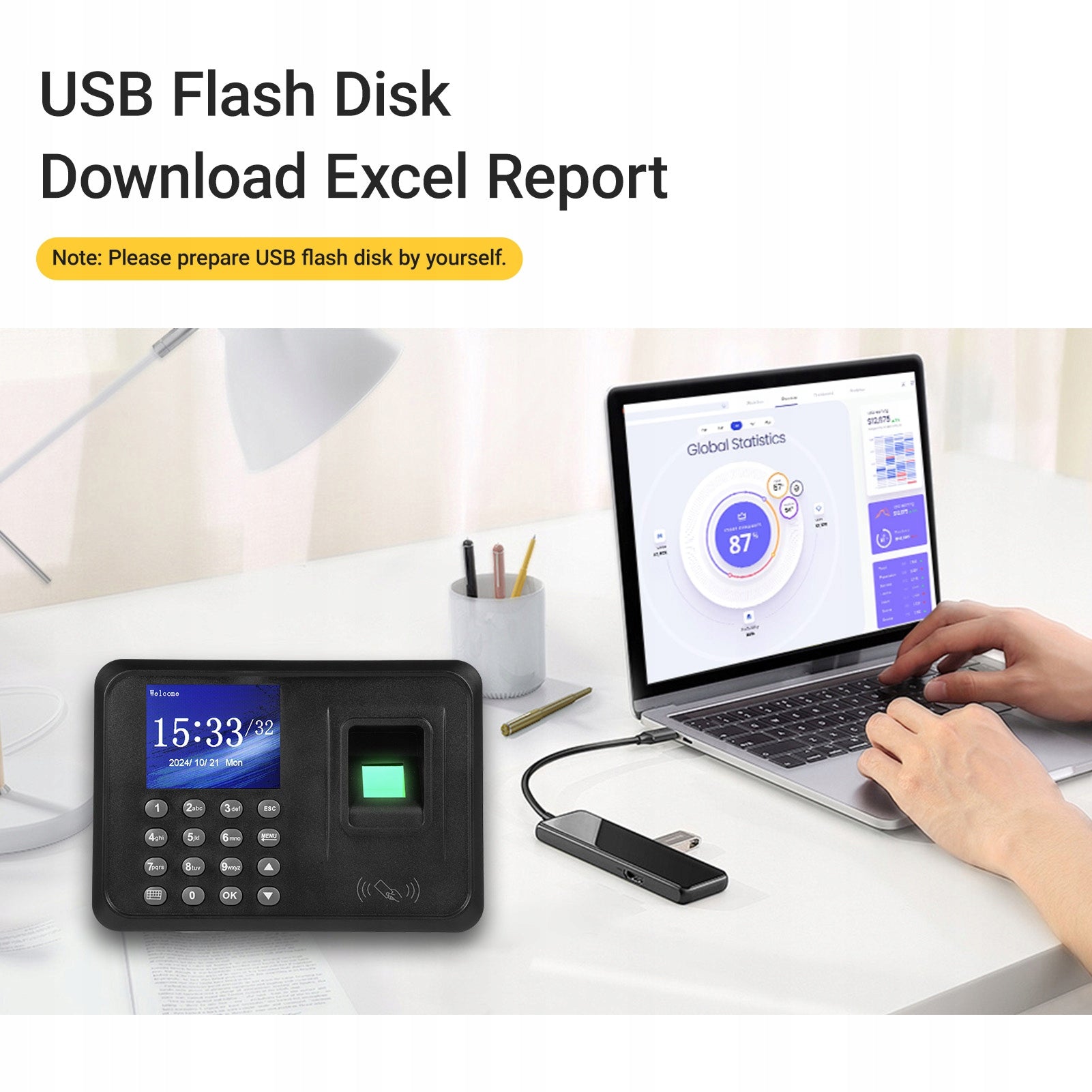Biometric time clock presence device for CT workers Brand no brand