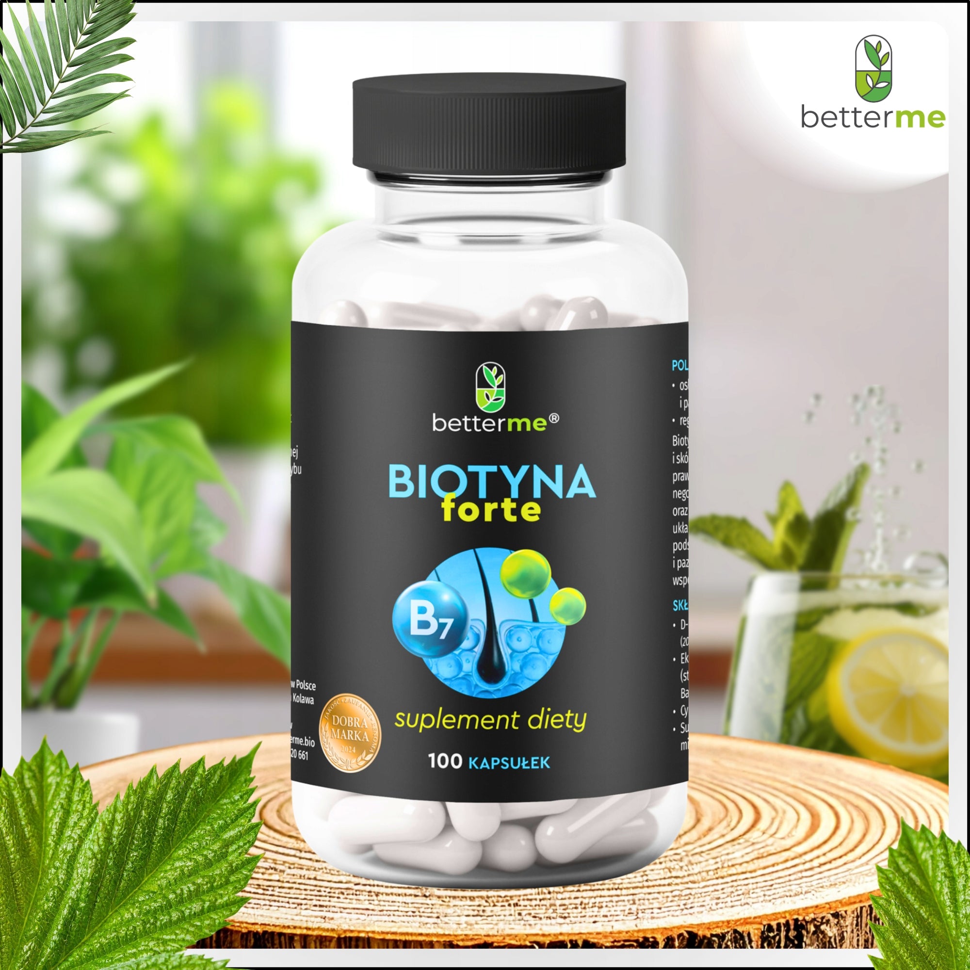 Biotin Forte For Hair 10 mg Joints Muscle Bones 200 capsules BetterMe Packaging status original
