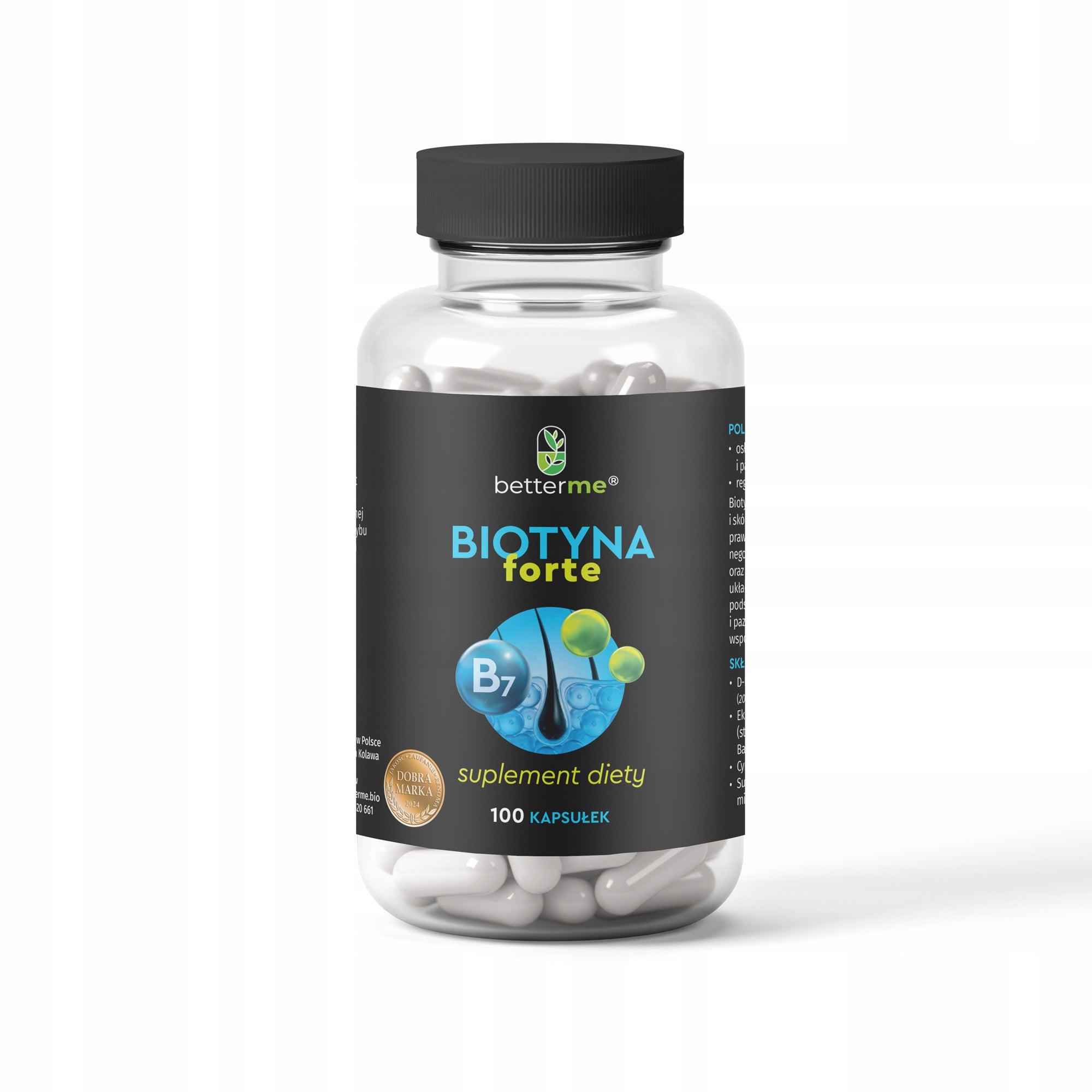 Biotin Forte For Hair 10 mg Joints Muscle Bones 200 capsules BetterMe