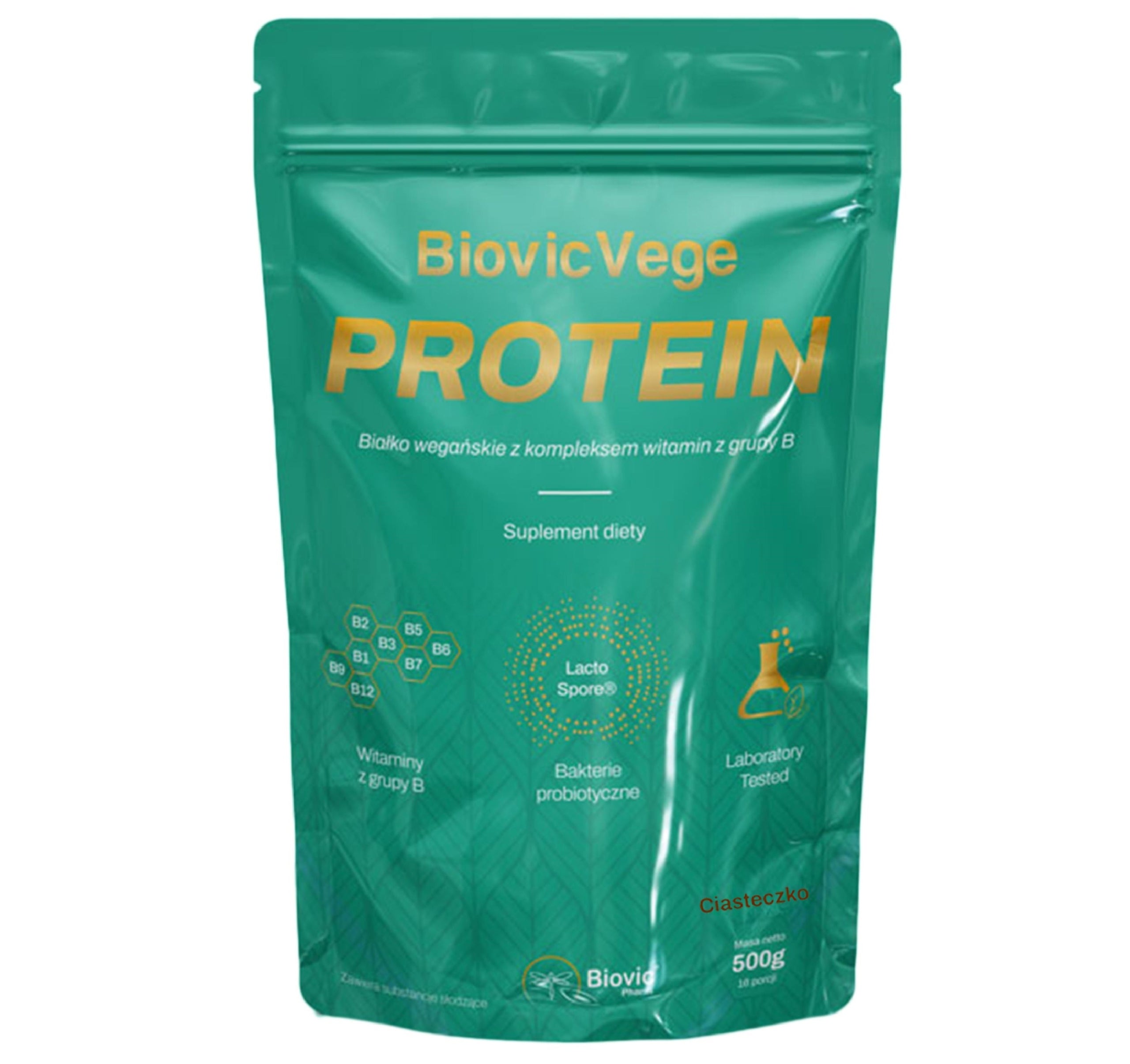 Biovic Vege Protein high protein supplement vitamin B Cookie 500g Packaging status original