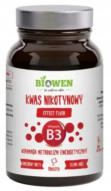 Biowen B3 NICOTINIC ACID Powder 120g FLUSH EFFECT