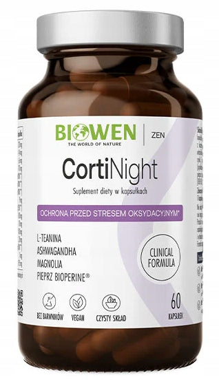 Biowen CORTINIGHT - CORTISOL FOR THE NIGHT 60 Vegan Capsules