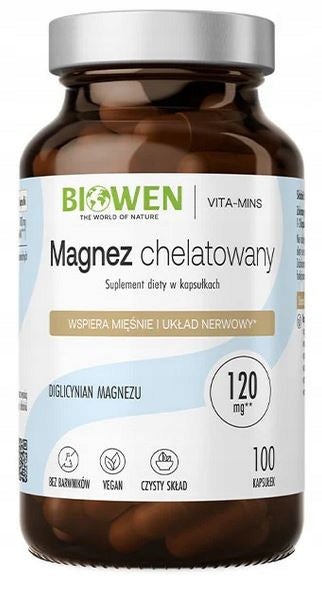 Biowen Chelated magnesium diglycinate 840 mg 100 capsules