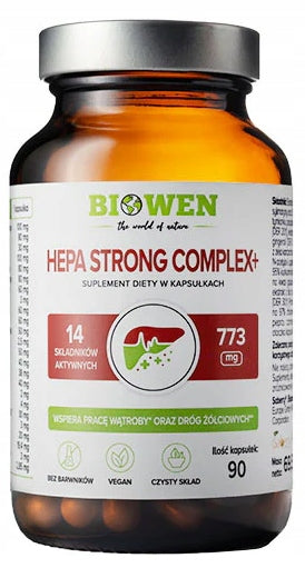 Biowen HEPA STRONG COMPLEX + 90 Capsules Thyme Turmeric Ginger