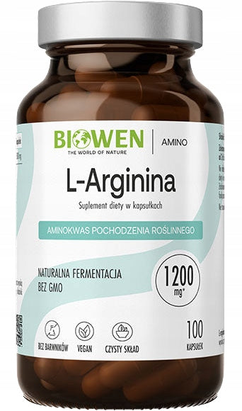 Biowen L-ARGININE 600mg CIRCULATION MUSCLE REGENERATION STRENGTH Pure composition