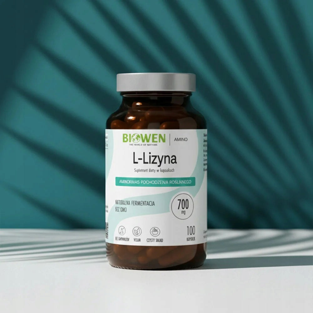 Biowen L-LYSINE 100 capsules AMINO ACID Packaging status original