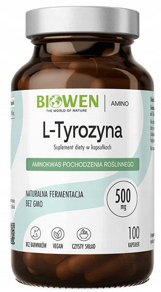 Biowen L-TYROSINE 500 mg 100 capsules AMINO ACID