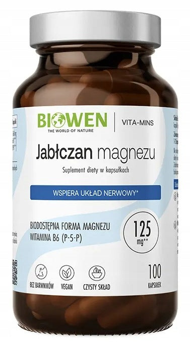 Biowen MAGNESIUM MALATE 100 capsules with VITAMIN B6