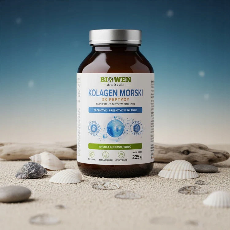 Biowen MARINE COLLAGEN 3xWILD COD PEPTIDES Naticol 225g Powder Packaging status original
