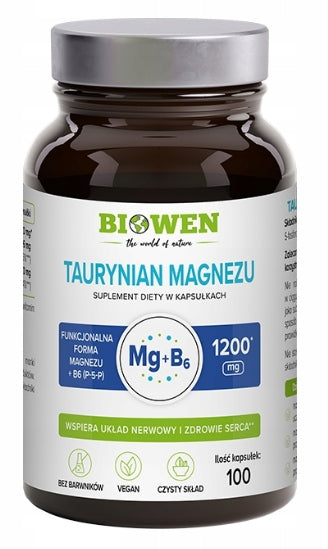 Biowen Magnesium Taurate 600 mg nervous system SET 2x 100 kaps # Manufacturer code 5904806120403