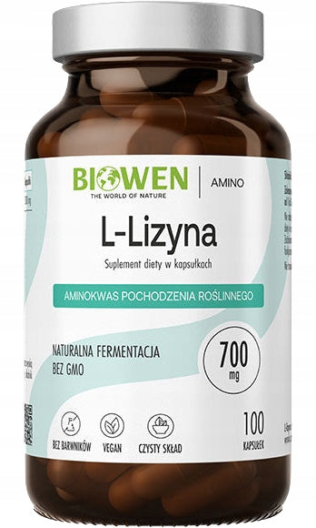 Biowen NATURAL L-LYSINE 700mg REGENERATION IMMUNITY INFECTIONS Herpes Packaging status original