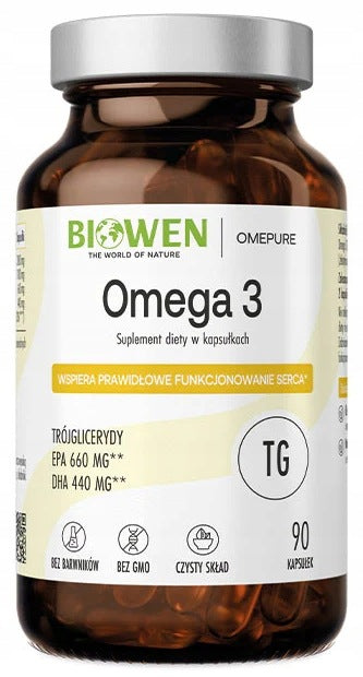 Biowen OMEGA 3 660 mg EPA 440 mg DHA 90 capsules