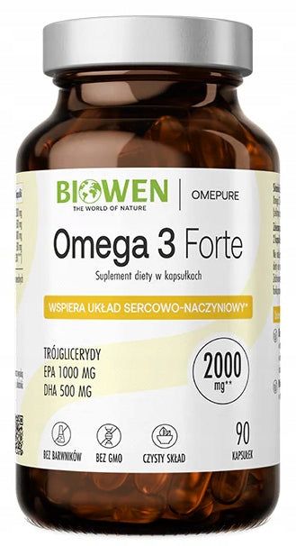 Biowen OMEGA 3 FORTE 1000mg EPA 500mg DHA 90 capsules