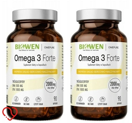 Biowen Omega 3 FORTE DHA and EPA Vitamin E 90capsules