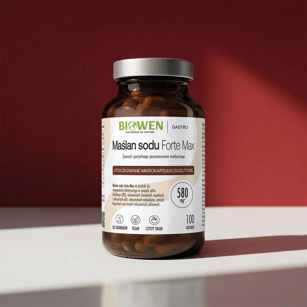 Biowen SODIUM BUTYRATE FORTE MAX 580 mg 100 Gastro-resistant capsules Packaging status original