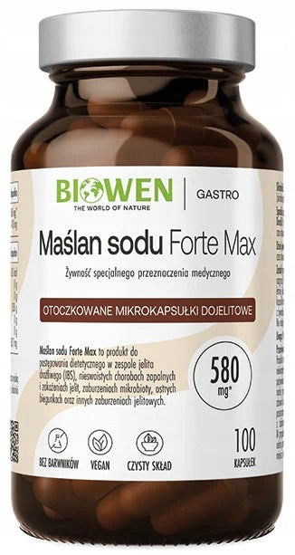Biowen SODIUM BUTYRATE FORTE MAX 580 mg 100 Gastro-resistant capsules