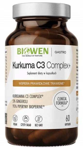 Biowen TURMERIC C3 COMPLEX + 60 capsules GINGER Black Pepper