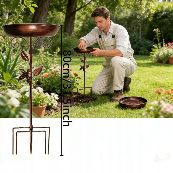 Bird Drinker Feeder Booth, Bowl Garden Ornament Bathtub, Stand Packaging status original