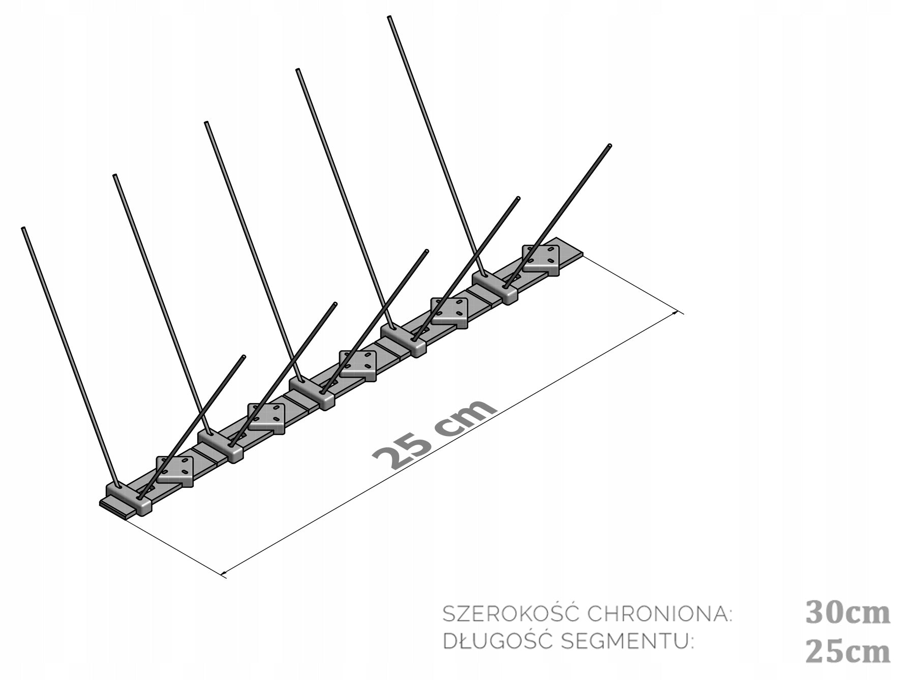 Bird Spikes Against Birds Noble 25-12 25cm Bird Repellent Kind spikes