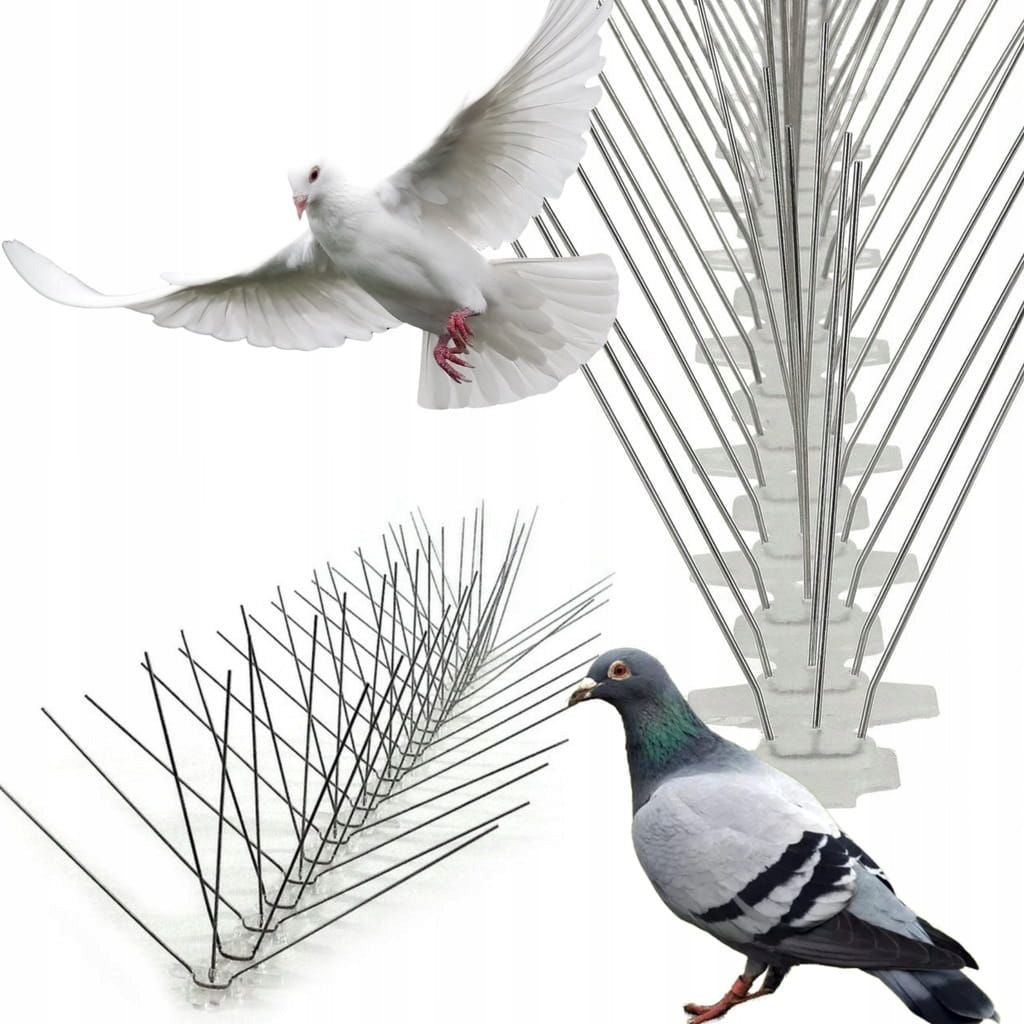 Bird Spikes Stainless Pigeons Against Birds Balcony Window Sill Roof 50 cm