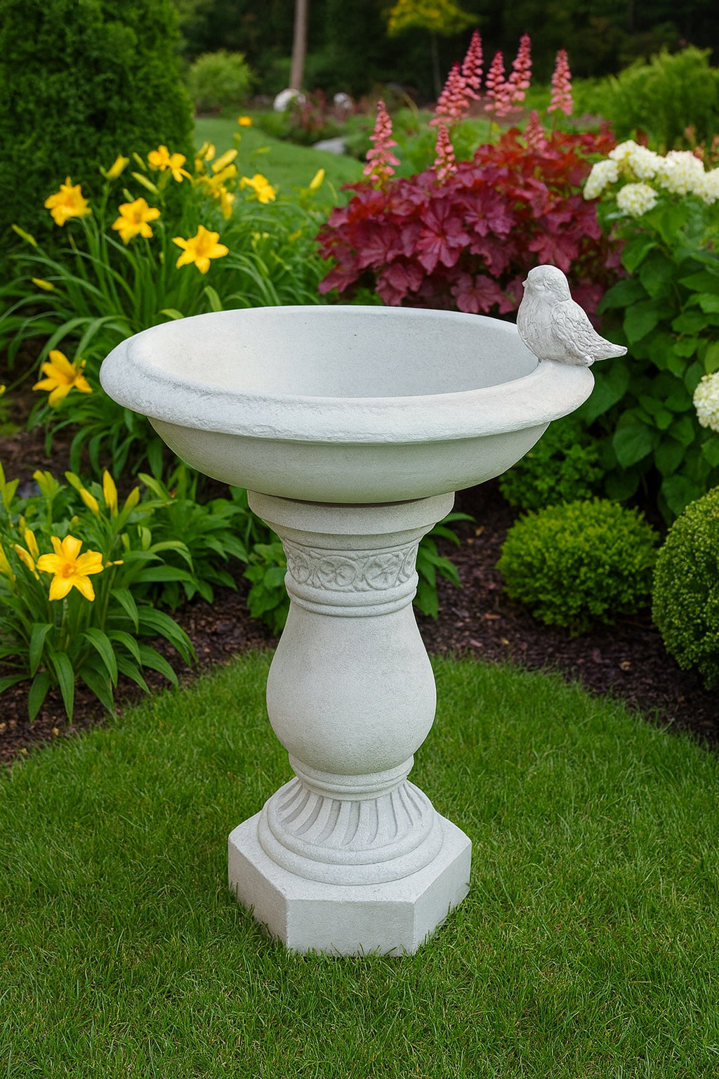 Bird drinker Venice on column Green Lane architectural concrete